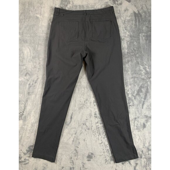 VRST Chino Pants Mens 36x34 Black Polyester Stretch Slim Fit Golf Wear Travel - Picture 2 of 8